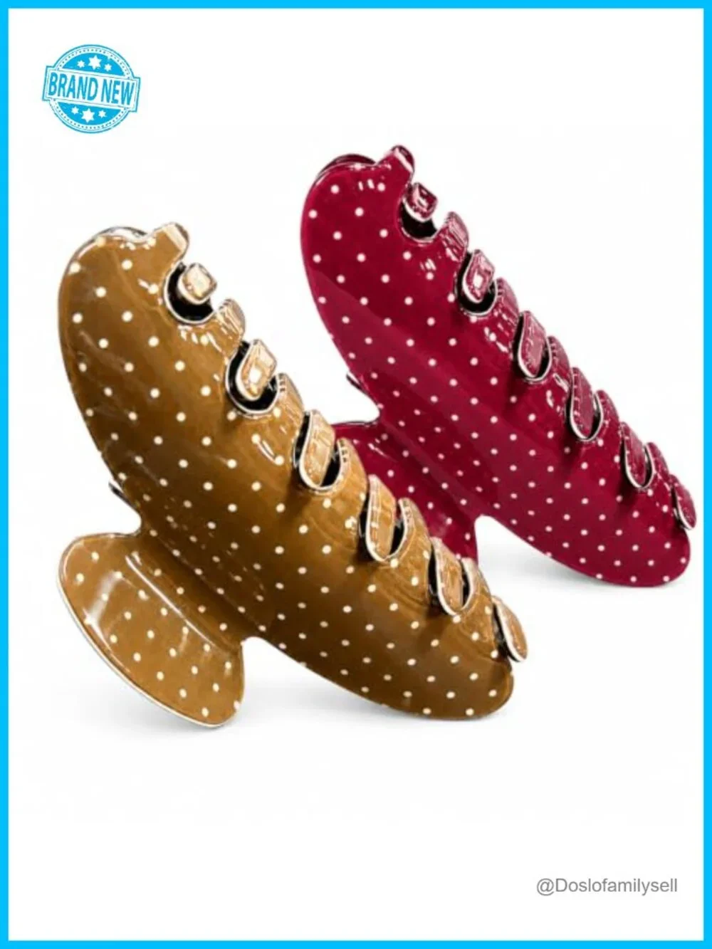 Polka Dot Hair Clips Shark Claw Clips Barrettes Back of Head Hair Accessories